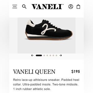 Vaneli Queen Black and White Sneakers